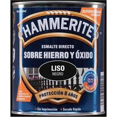 Hammerite Shiny Smooth Metallic Enamel 750ml Schwarz Metallfarbe Schwarz 0.75L