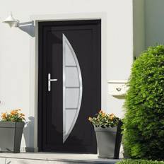 vidaXL D'entrée Anthracite 98x190 cm PVC Porte Extérieure Gauche (x)