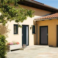 vidaXL D'entrée Anthracite 98x208 cm PVC Porte Extérieure (x)