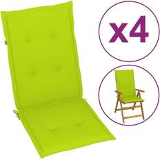 Textiel vidaXL Tuinstoelkussens 6 st Hoge Rug 120x50x3 cm Heldergroen