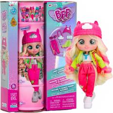 Lelut IMC TOYS BFF by Cry Babies S2 Hannah Modepuppe mit Langen Haaren, Stoffkleidung und 10 Accessoires – Spielzeuggeschenk für Mädchen und Jungen 5 Jahre