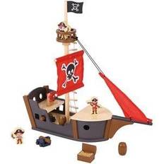Stoy Legesæt Stoy FSC Piratskepp Av Trä 3 5 år Brun