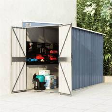 Outbuildings vidaXL Wall-mounted Garden Shed Grey 118x288x178 cm Galvanised Steel (Building Area )