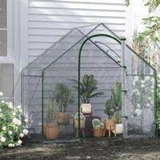 Greenhouses OutSunny Walk In PVC Greenhouse Garden Flower Planter Steel Frame