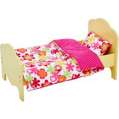 Olivia's Little World 18" Doll Bed Yellow Bedding Set-Summer Flower Yellow