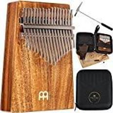 Meinl Musikinstrumente Meinl Sonic Energy Kalimba Daumenklavier mit 17 Tönen in C-Dur Fingerpiano aus Akazie mit Wah-Wah Effekt inkl. Stimmhammer, Stofftasche, Poliertuch, Etui KL1705H