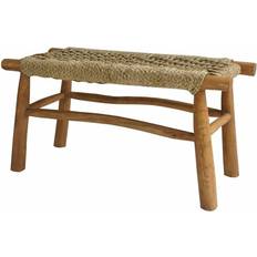 Dkd Home Decor 90 Natural Teak Light Settee Bench