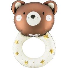 Bruin Dieren & Personage Ballonnen PartyDeco Folieballon Teddy Rammelaar (45x67cm)