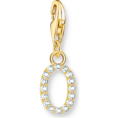 Thomas Sabo Charm Pendant Letter O With White Stones - Gold