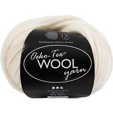 Creativ Company Wool yarn, L: 50 m, off white, 50 g/ 1 ball