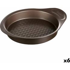 Utensilios de repostería Pyrex Molde Para Asimetria Negro Ø 26 cm 6 Unidades Bandejade Horno