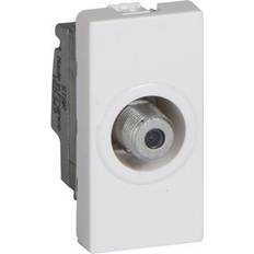 Tv connector Legrand Mosaic Tv Udtag F-connector 1m Hvid