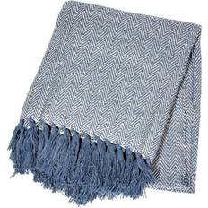 Sass & Belle Herringbone Blankets Blue