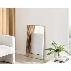 Furniturebox Emma Rectangle Gold Frame Wall Mirror