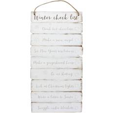 Something Different Winter checklist Wooden Sign Wall Decor