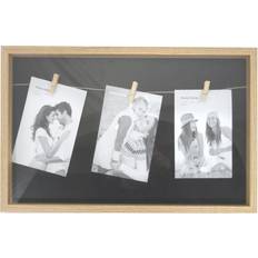 Geko Natural Wood Triple Peg Photo Frame