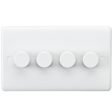 Electrical Accessories Knightsbridge Curved Edge 4G 40-400W Dimmer