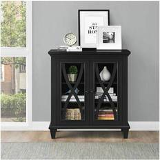 Dorel Home Ellington Glasskab Sort Opbevaringsskab