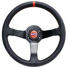 Fahrzeuginnenraum Sparco Universelles Sportlenkrad 'R330 Champion Dish' Schwarz Leder Diameter 330mm
