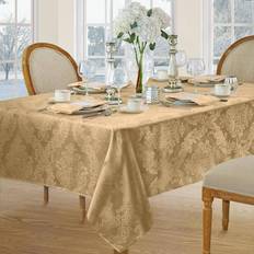 Yellow Tablecloths Elrene Fashions Barcelona Jacquard Damask Tablecloth Gold, Yellow