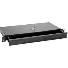 Rackskuffe i stål. 1 unit. Dybde 24 cm. Med lås