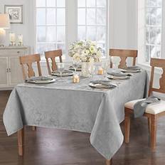 Plata Manteles Villeroy & Boch Caiden Elegance Damask Tablecloth 52 x 52 Mantel Plata