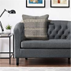 LR Home Priscilla Throw Pillow 20 x 20 in Black Natural Complete Decoration Pillows Black, Natural (50.8x50.8cm)