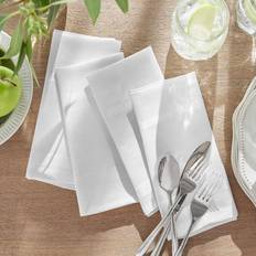 Or Serviettes en Tissu Elrene Elegance Plaid Damask Napkins Set of 4 Serviette en Tissu Noir, Blanc, Vert, Or, Beige, Rouge