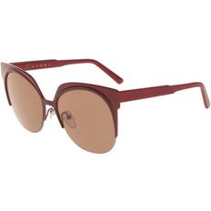 Marni Metal Frame Oval Sunglasses - Red