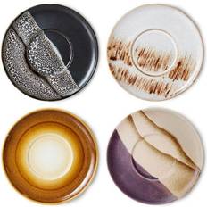 HKliving 70's ceramic Saucer Plate 6pcs