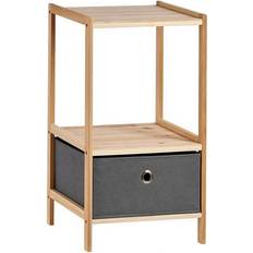 Gris Porte-manteaux Kipit Meuble D'Appoint Bois 3 Niveaux 1 Tiroir De Rangement 32 x 26 x 55.5 cm Porte-manteau