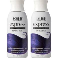 Blue Semi-Permanent Hair Dyes Kiss Express Semi-Permanent Hair Color 100mL 35 US Floz 1 Count