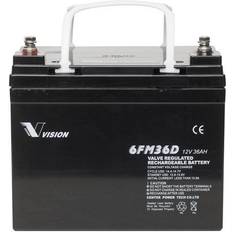 Vision Batteries et Chargeurs Vision Accumulateur solaire Akkus 6FM36DX 6FM36DX 12 V 36 Ah plomb (AGM) (l x h x p) 195 x 155 x 130 mm