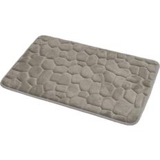 Rectangular Alfombras de baño Evideco Alfombra De Memoria De Microfibra 50x80 cm - Taupe Gris, Marrón, Negro