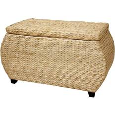 Deck Boxes on sale Oriental Furniture Woven Rush Grass Fiber