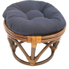 Blue Outdoor Stools Caravan Bali Papasan Footstool