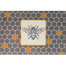 Washable indoor door mat Bungalow Flooring ColorStar Bee Hex Gray