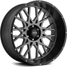 Vision Rocker 18x9 Gray Black Wheel Rim 8x6.5 with a 12mm Offset a 125.2 Hub Bore. Partnumber 412-8981ABL12