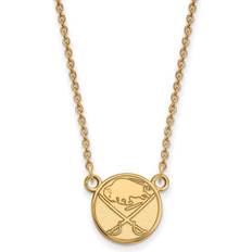 LogoArt Women's Buffalo Sabres Gold Plated Pendant Necklace