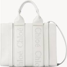 Chloé Woody Lille Shopper Taske - Hvid