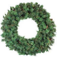 Transparent Decorations Northlight 48" Pre-Lit Royal Oregon Pine Artificial Christmas Wreath Clear Decoration