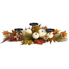 Flores Nearly Natural 22 Fall Pumpkin and Maple Leaf Autumn Candelabrum