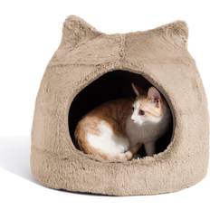 Hut in Fur Cover Dome Cat Dog Bed Small