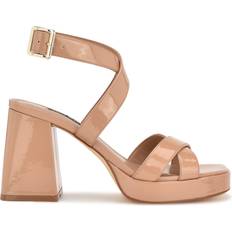 Nine West Pink Sandals Nine West Tackle Blush Taupe Women's Shoes