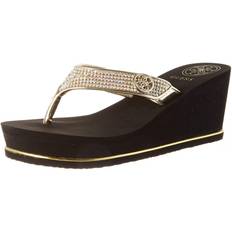 Guess Slippers & Sandals Guess Womens Sarraly Flip-Flop Gold 771 6 US