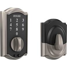 Grey Cylinder & Mortice Locks Schlage BE375 CAM Touch Einstiegsschloss, satiniertes