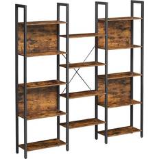 Vasagle Industrial Style Steel Frame Bookcase 24 x 158 x 166 cm Book Shelf