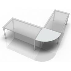 Hammerbacher Tischplatte B800xT800mm 25mm Lichtgrau Plateau de table