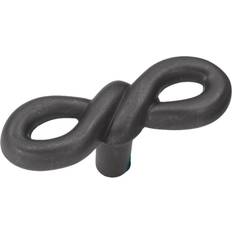 Hickory Hardware P3450-BI 2-1/8 Inch by 3/4-Inch Rustic French Twist Knob Black Iron