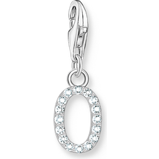 Thomas Sabo Charm-hängsmycke bokstaven O med vita stenar silver